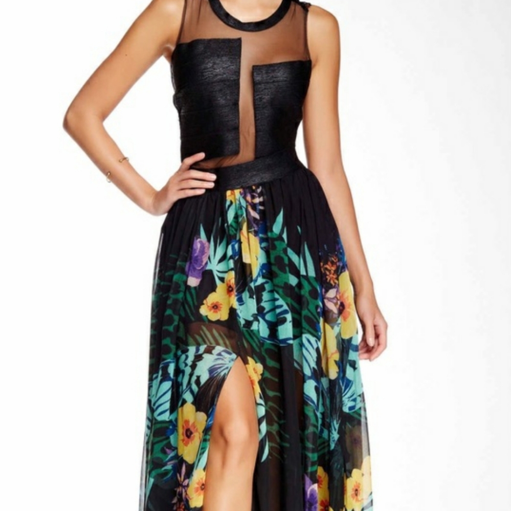 TOV Floral Print Maxi Dress
